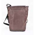 9002B - DARK BROWN LEATHER (PU) WINE BAG WITH (IT'S WINE TIME) MONOGRAMMED
